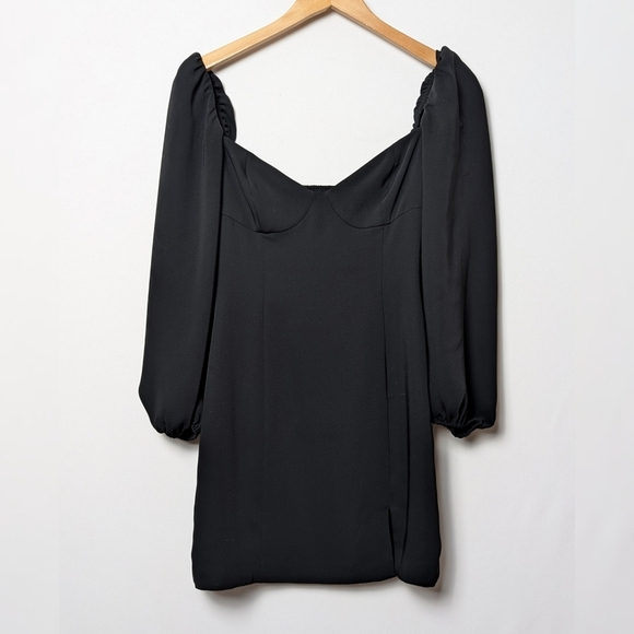 WILFRED Novella Dress Long Sleeve Mini Black 2 Aritzia - Picture 9 of 15